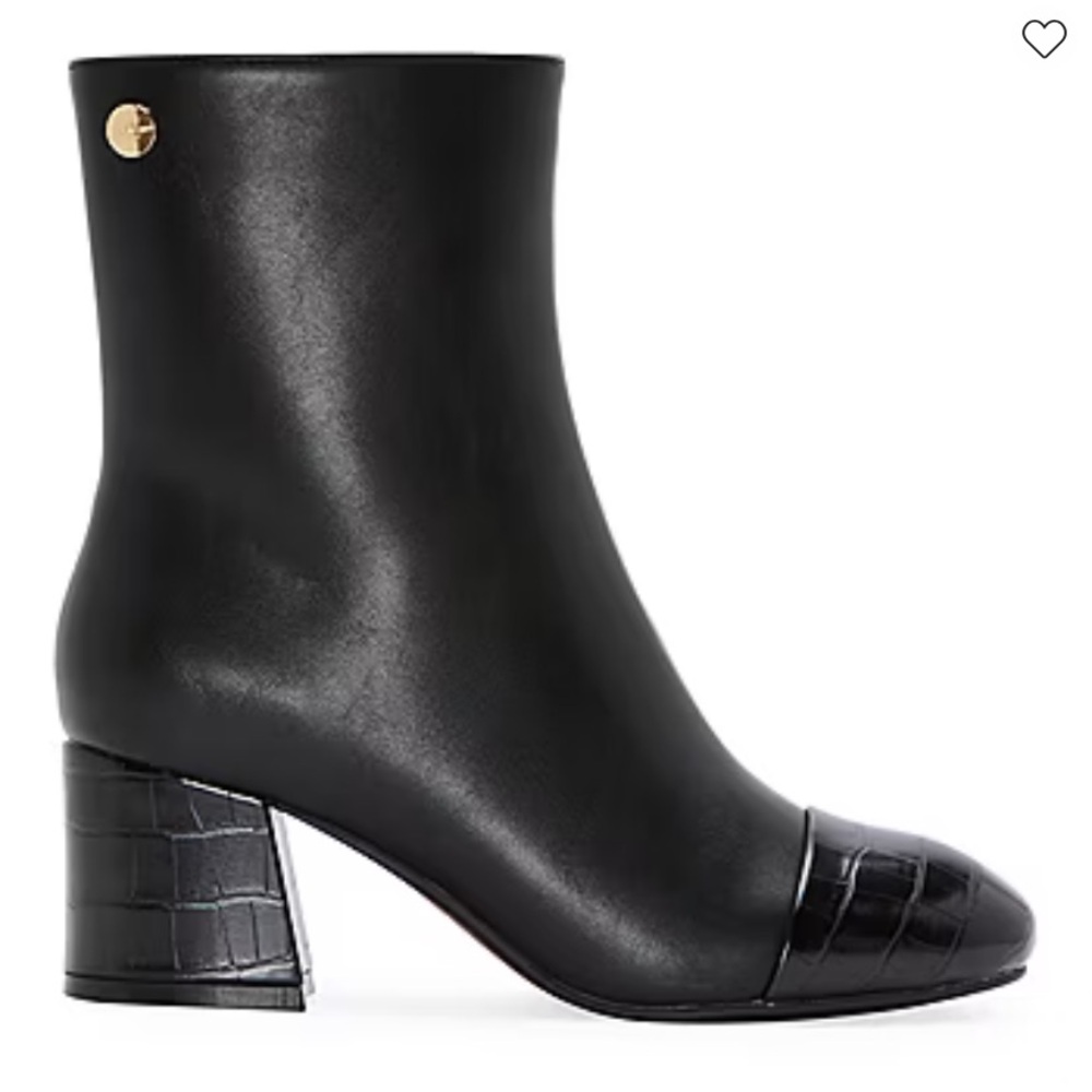 Black croc embossed Ankle Boots by Liz Claiborne